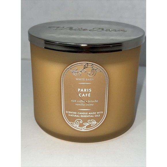 Bath & Body Works White Barn PARIS CAFE 3 wick candle 14.5 oz NEW in Box 2022 - Picture 1 of 13